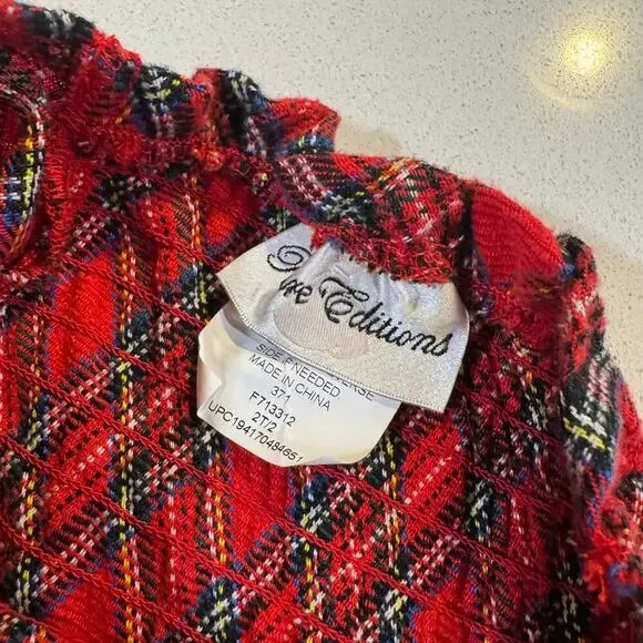 Rare Editions Toddler Girl 2T Red Plaid Holiday Dress - Picture 3 of 5